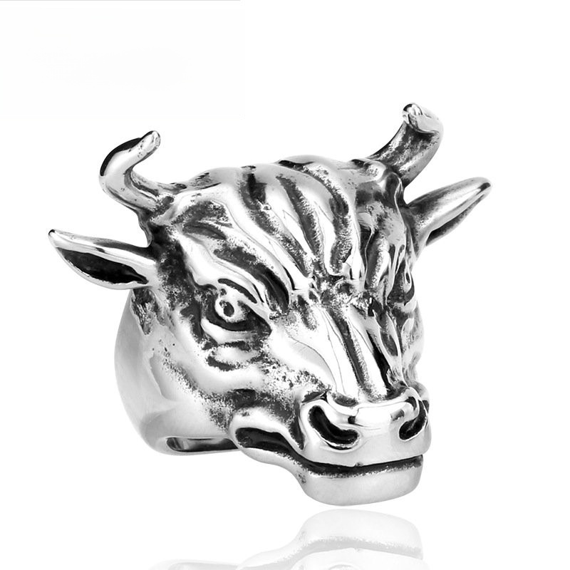 Men Accessories Online - Exaggerated Style Titanium Steel Ring for