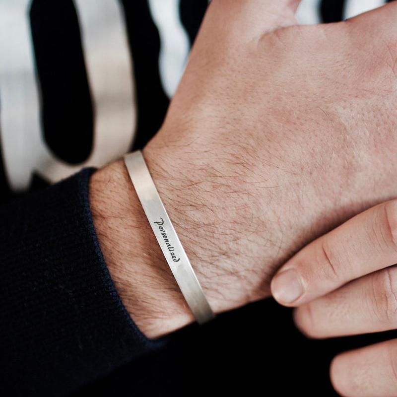 Men Accessories Wrist - 4MM To 8MM Free Engraving Cuff