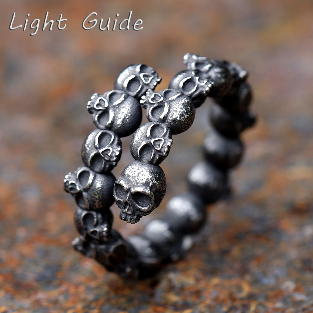 Men Accessories Guide - 2023 new Vintage Gothic Steel Skull