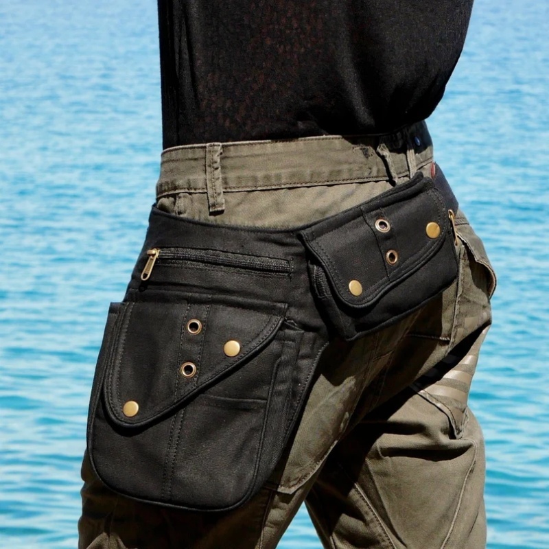 Men Accessories Gadgets - Medieval Steampunk Hip Belt Pouch Retro