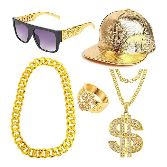 Men'S Accessories In The 80S - 80s 90s Hip Hop Costume Accessories