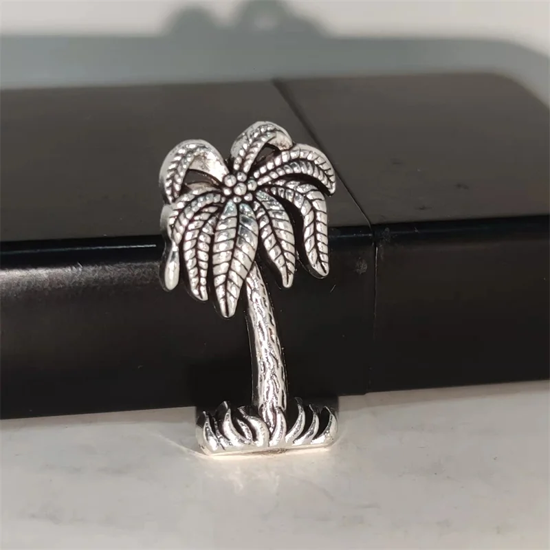Men Accessories Gadgets - Creative Silver Coconut Tree DIY Alloy
