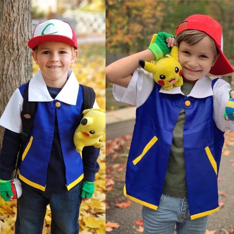 Men Accessories H&M - Halloween Cosplay Costume Anime Ash Ketchum
