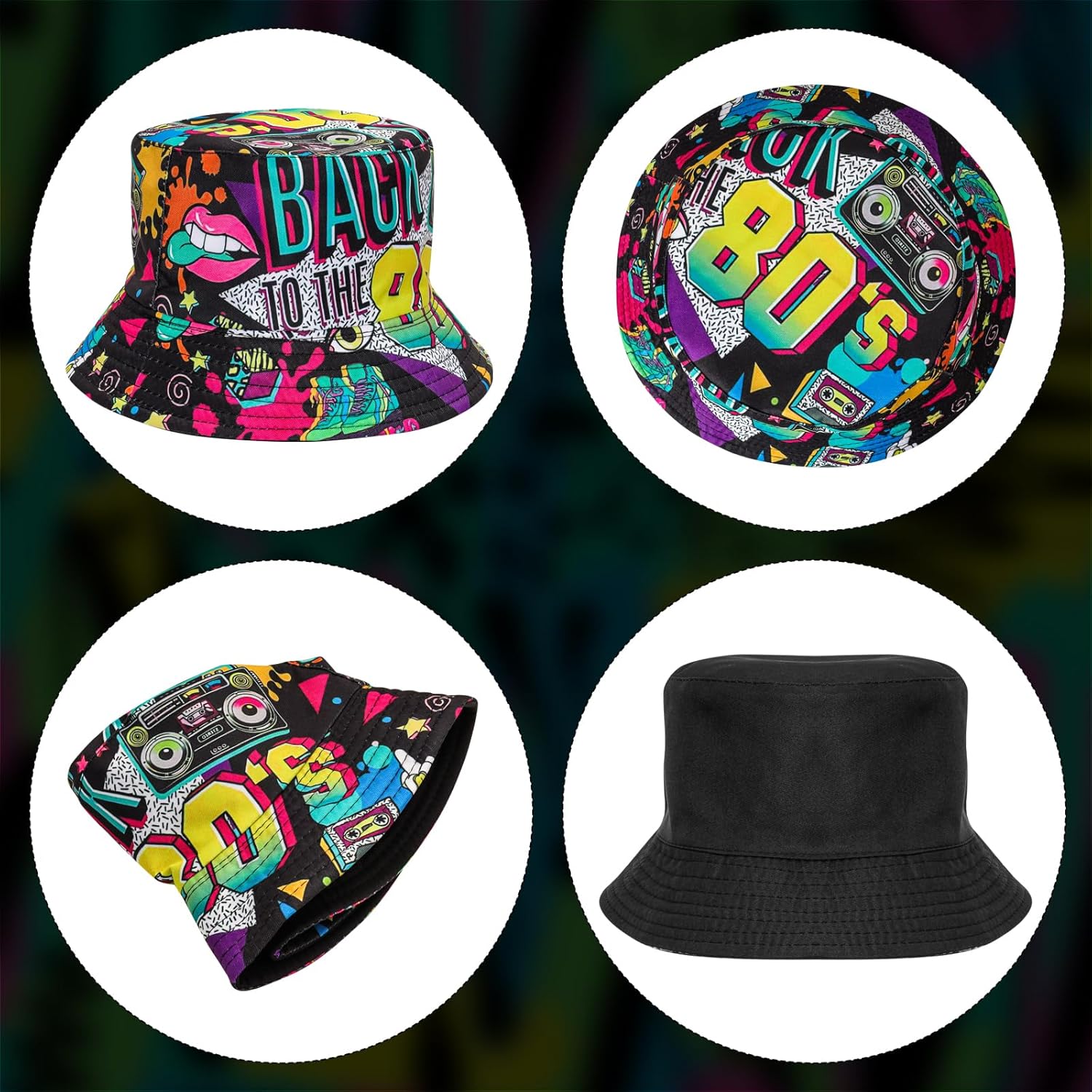 Fashion 80s 90s Bucket-Hat Fis - Men'S Accessories In The 80S recension och pris