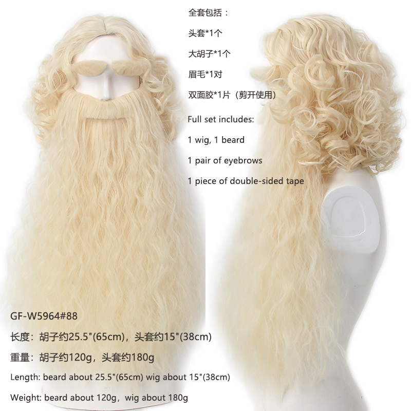 Christmas Santa Claus Hair Wig - Men'S Accessories For Christmas recension och pris