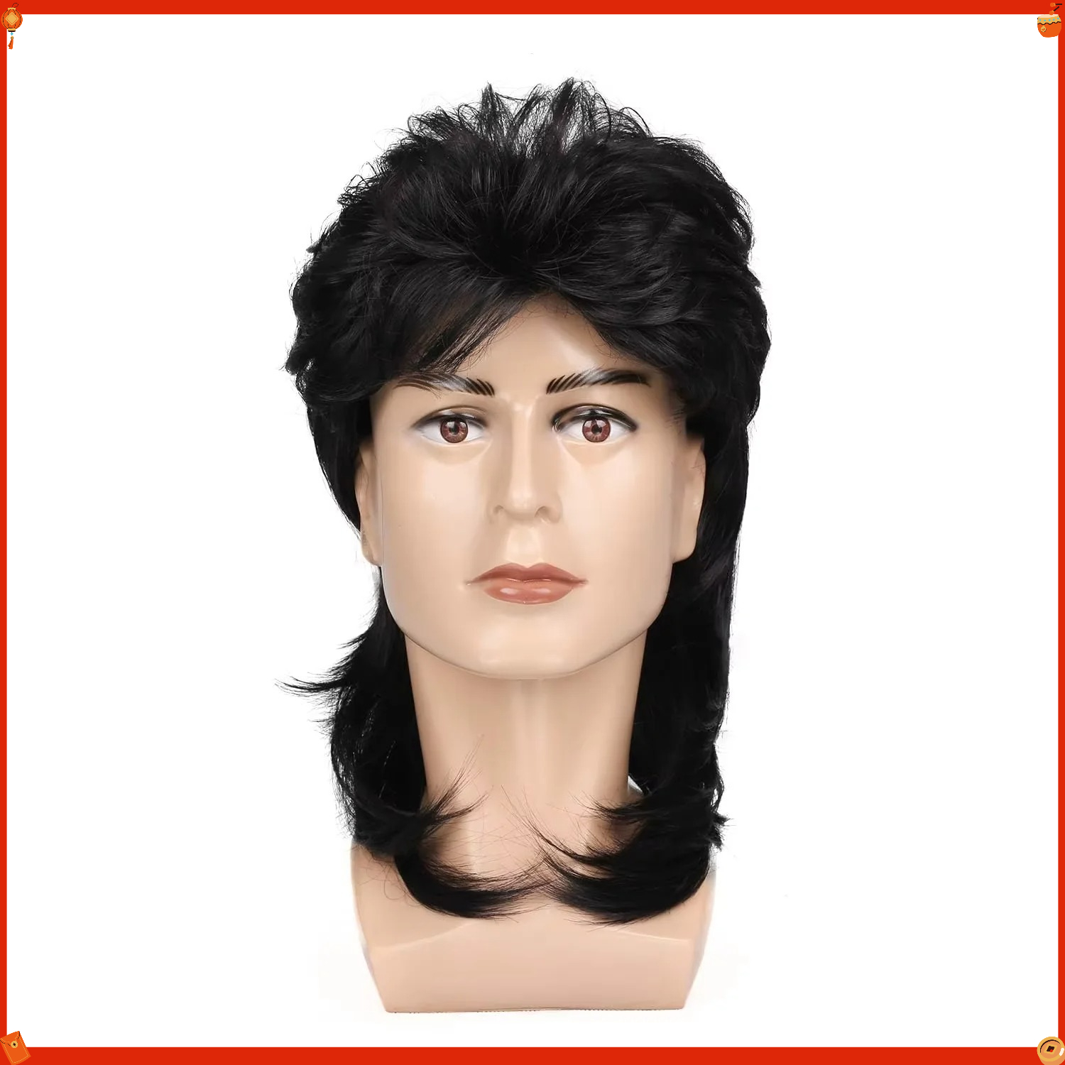 Synthetic Mullet Wig for Men R - Men'S Accessories In The 80S recension och pris