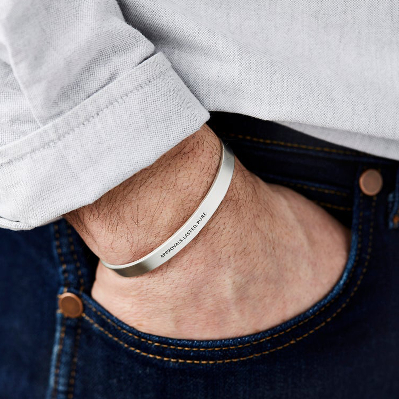 4MM To 8MM Free Engraving Cuff - Men Accessories Wrist recension och pris