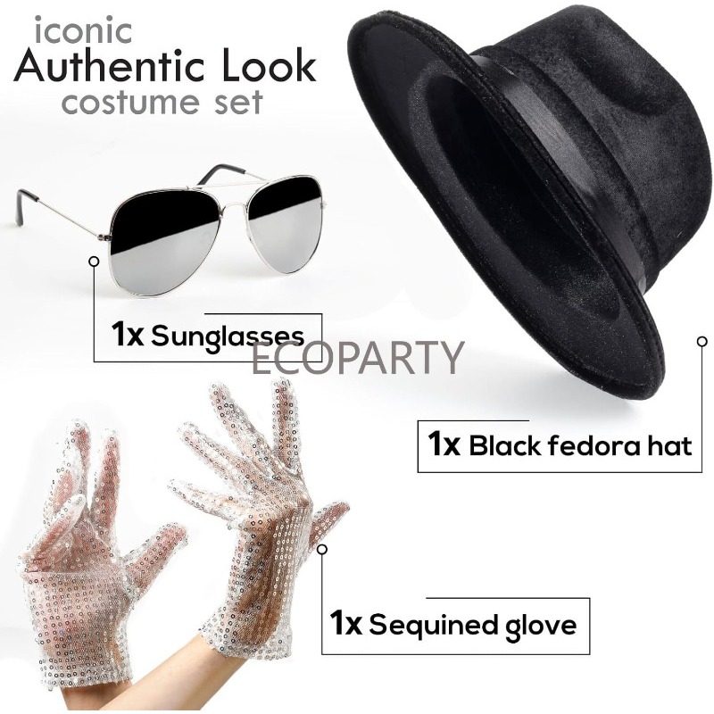 Pop King Jackson Costume Acces - Men'S Accessories In The 80S recension och pris