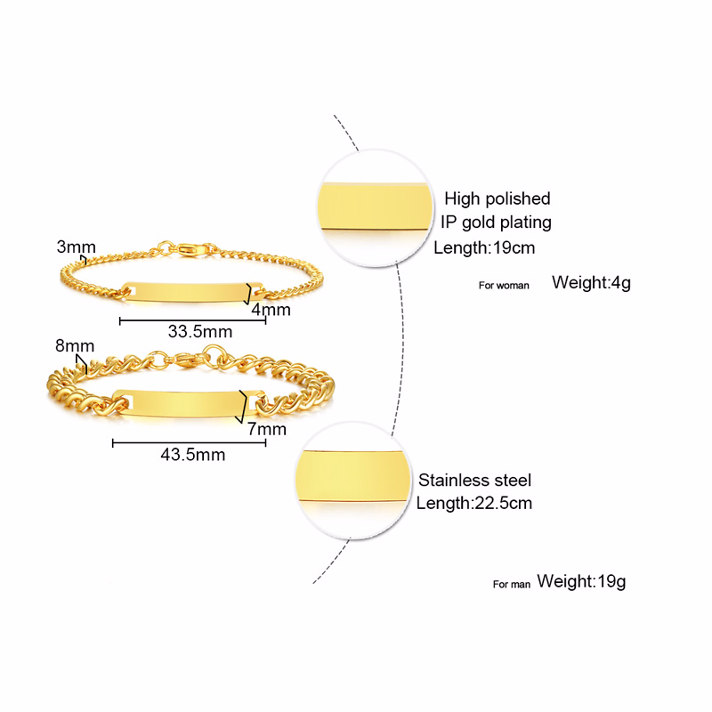 Plate Id Tag Bar Bracelet Cuba - Men Accessories Wrist recension och pris