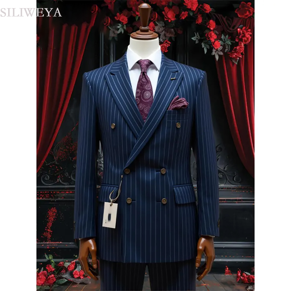 SILIWEYA Double Breasted Busin - Men Accessories Elegant recension och pris