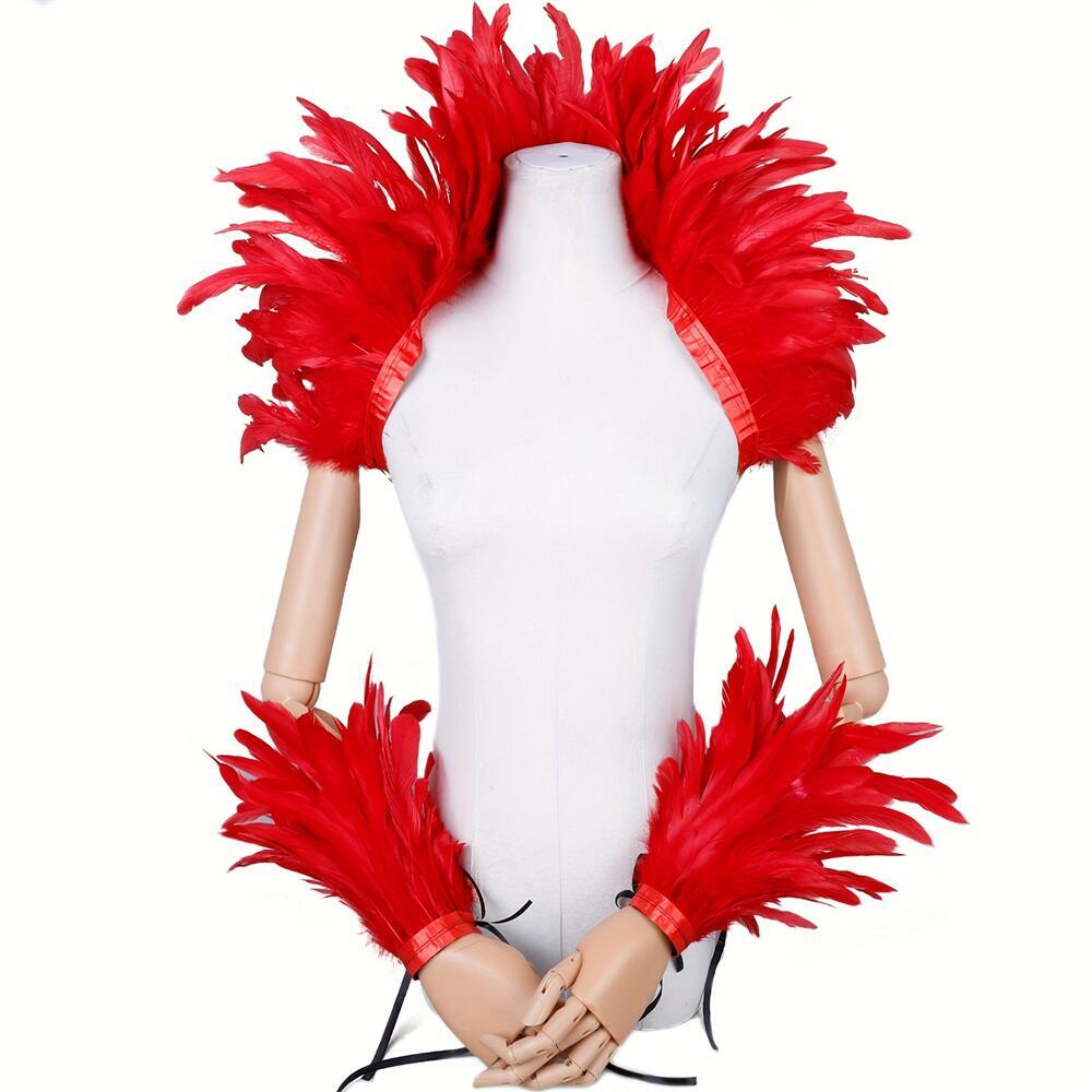 Elegant Red Feathers Women's S - Men Accessories Elegant recension och pris