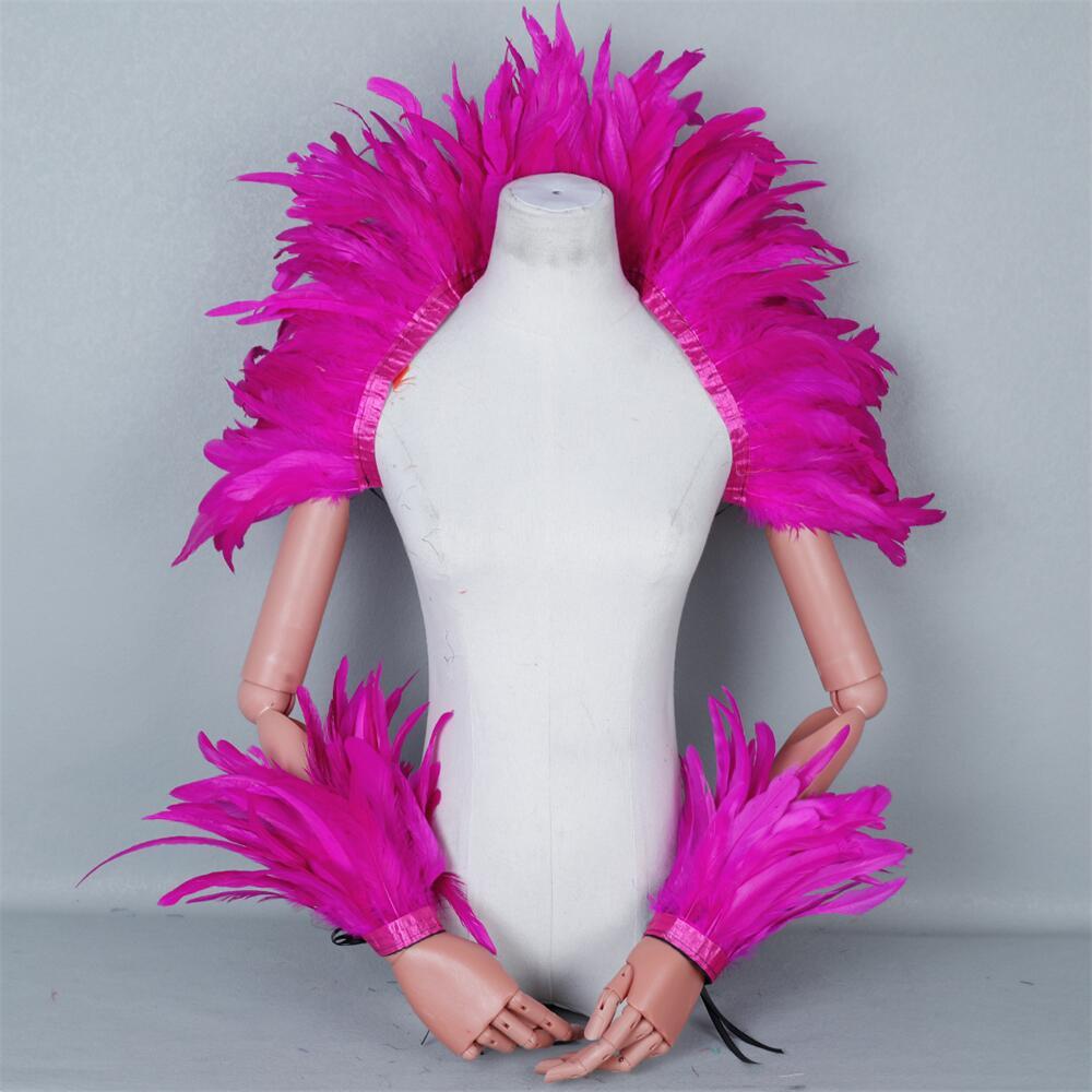 Elegant Red Feathers Women's S - Men Accessories Elegant recension och pris